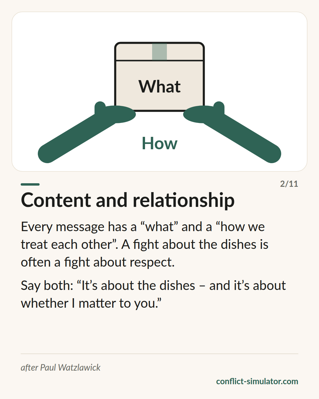 Content and relationship