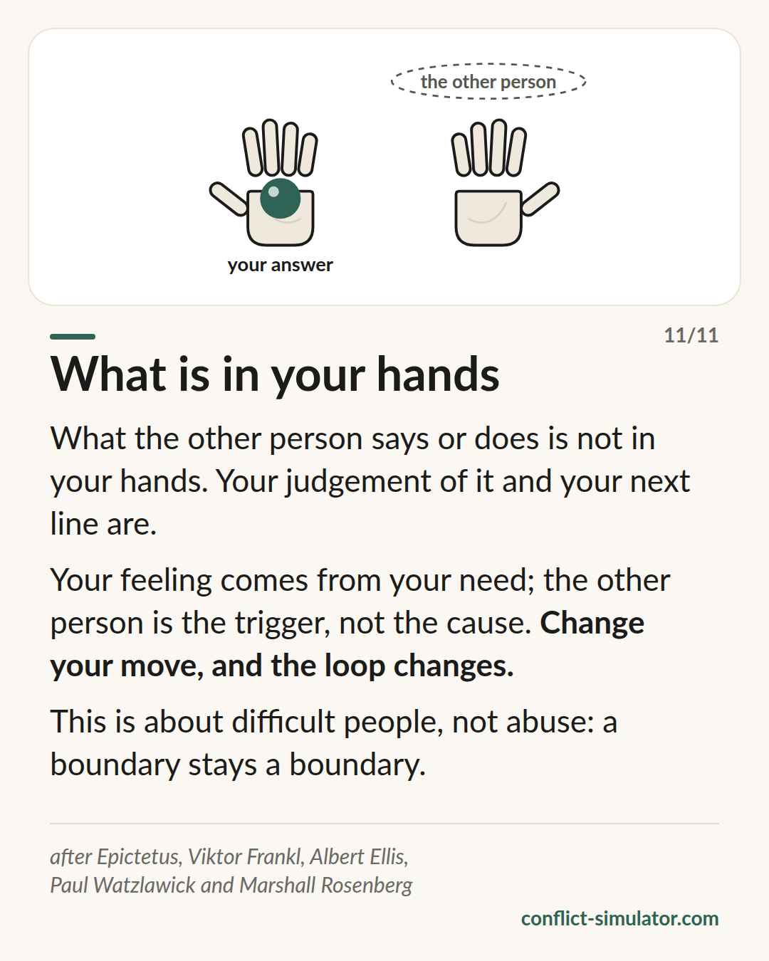 What is in your hands
