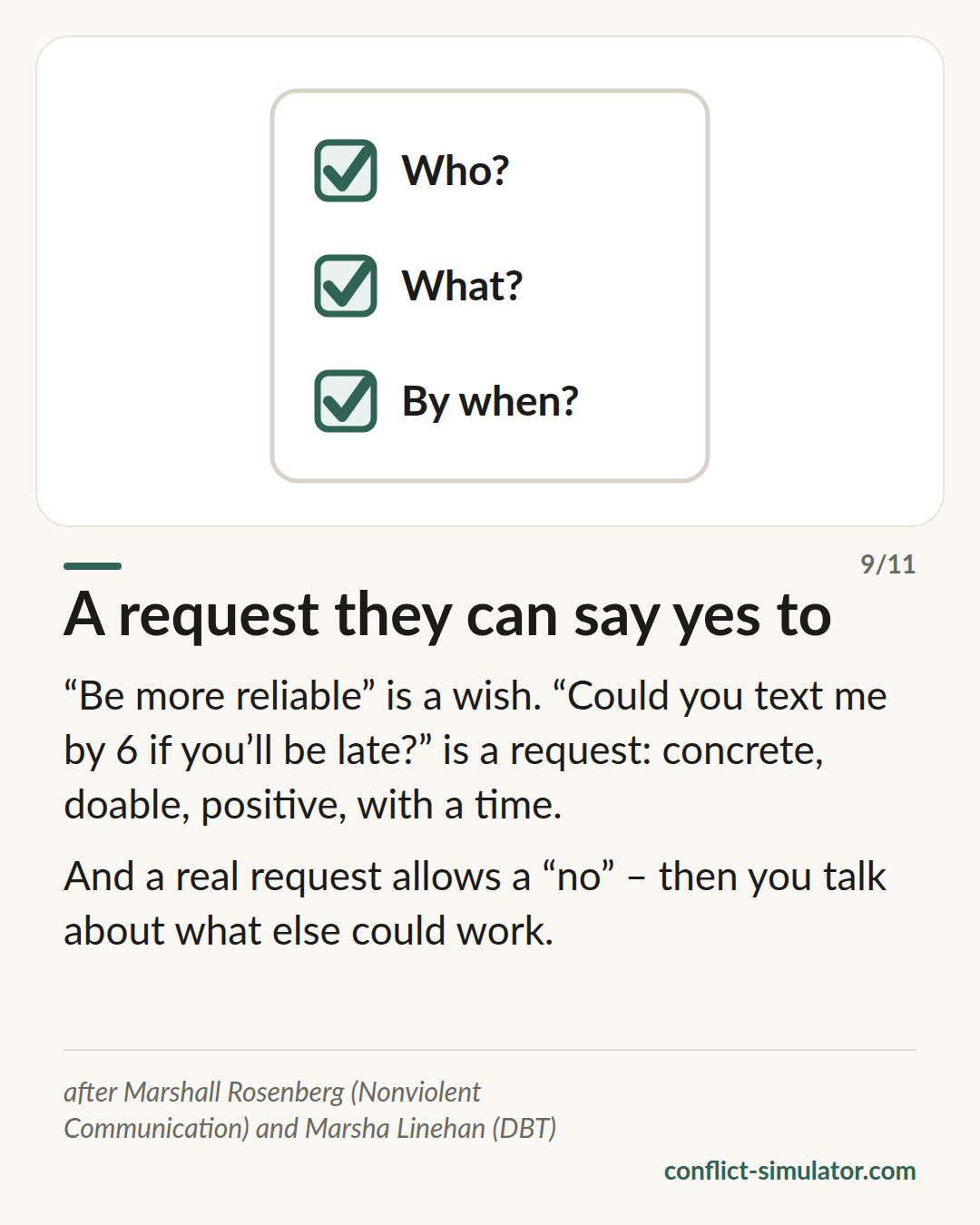 A request they can say yes to